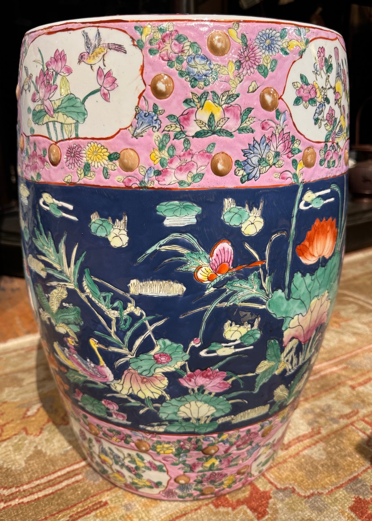 Famille Rose Garden Stool