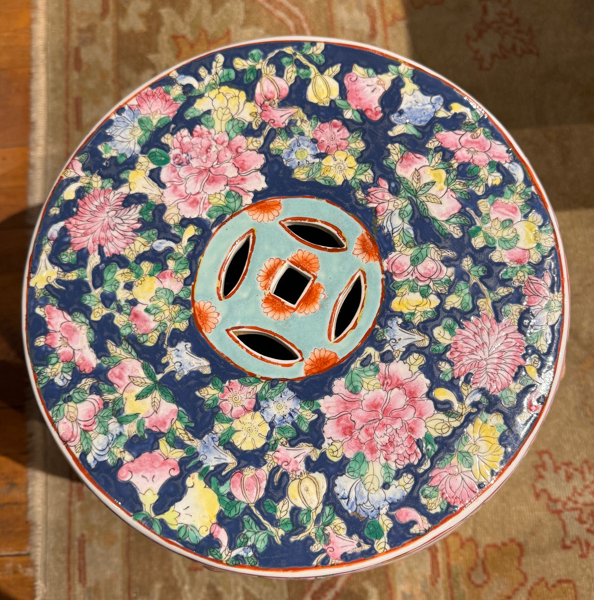 Famille Rose Garden Stool