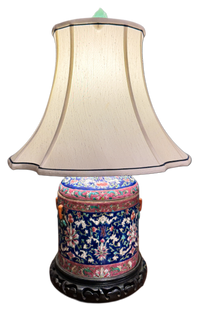 Chinese Lidded Jar Converted To a Lamp, 20th Century