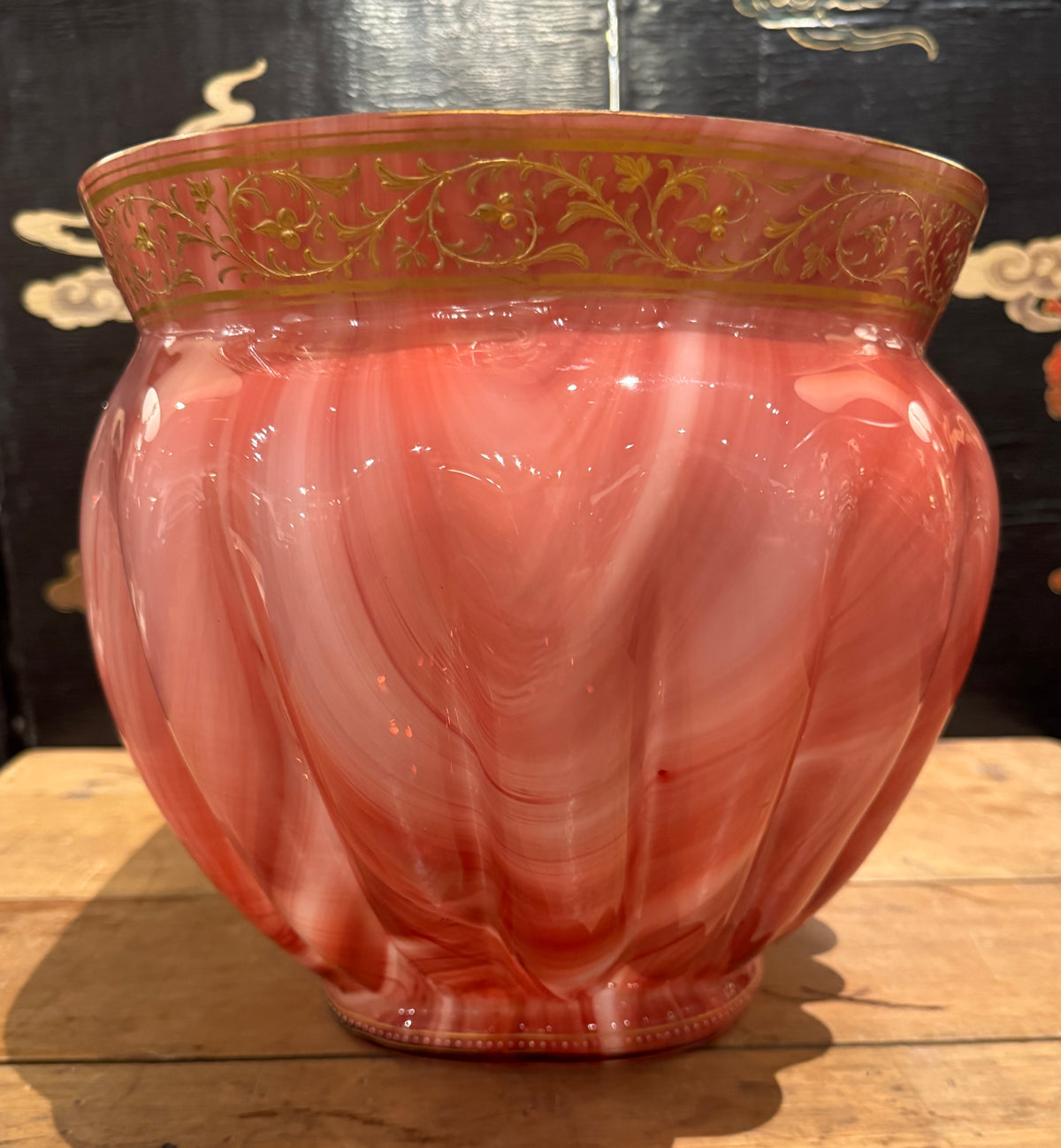 Art Glass Jardiniere Attributed To Loetz
