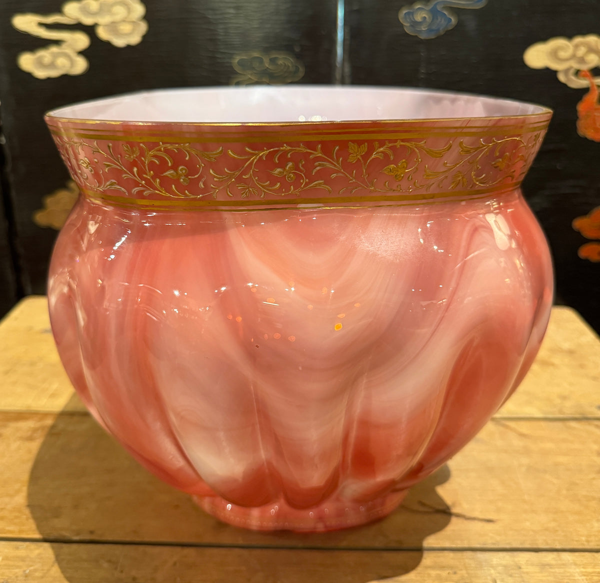 Art Glass Jardiniere Attributed To Loetz