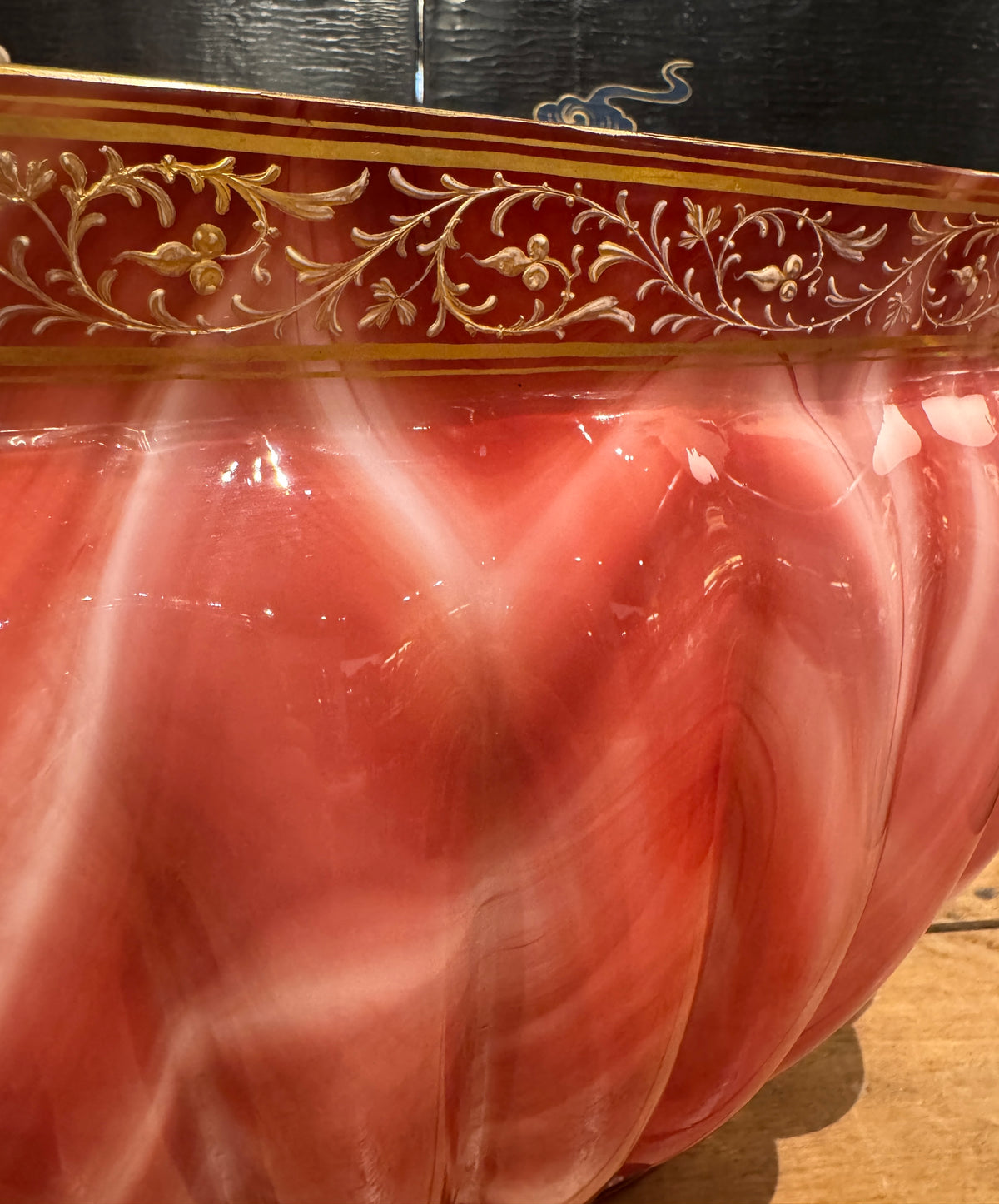 Art Glass Jardiniere Attributed To Loetz
