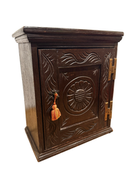19th Century Jacobean Revival Table Top Valuables Cabinet