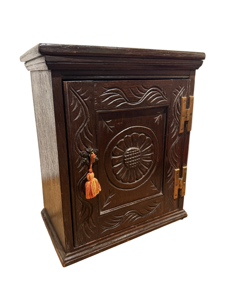 19th Century Jacobean Revival Table Top Valuables Cabinet