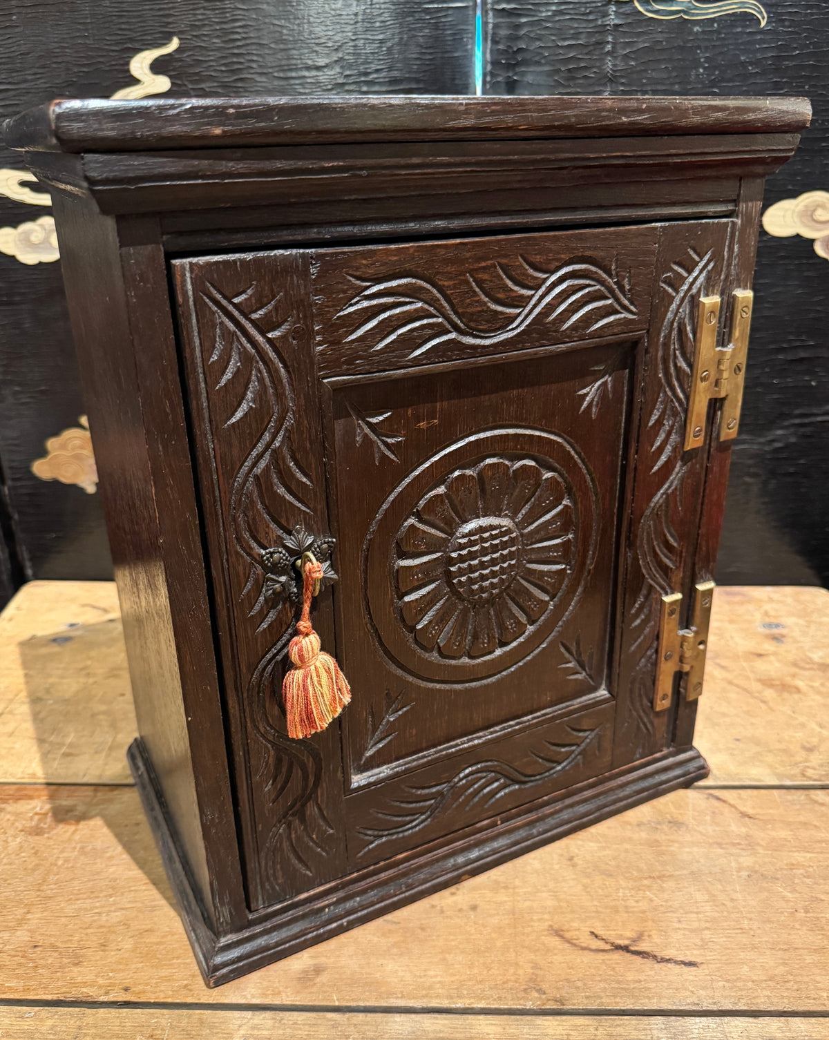 19th Century Jacobean Revival Table Top Valuables Cabinet