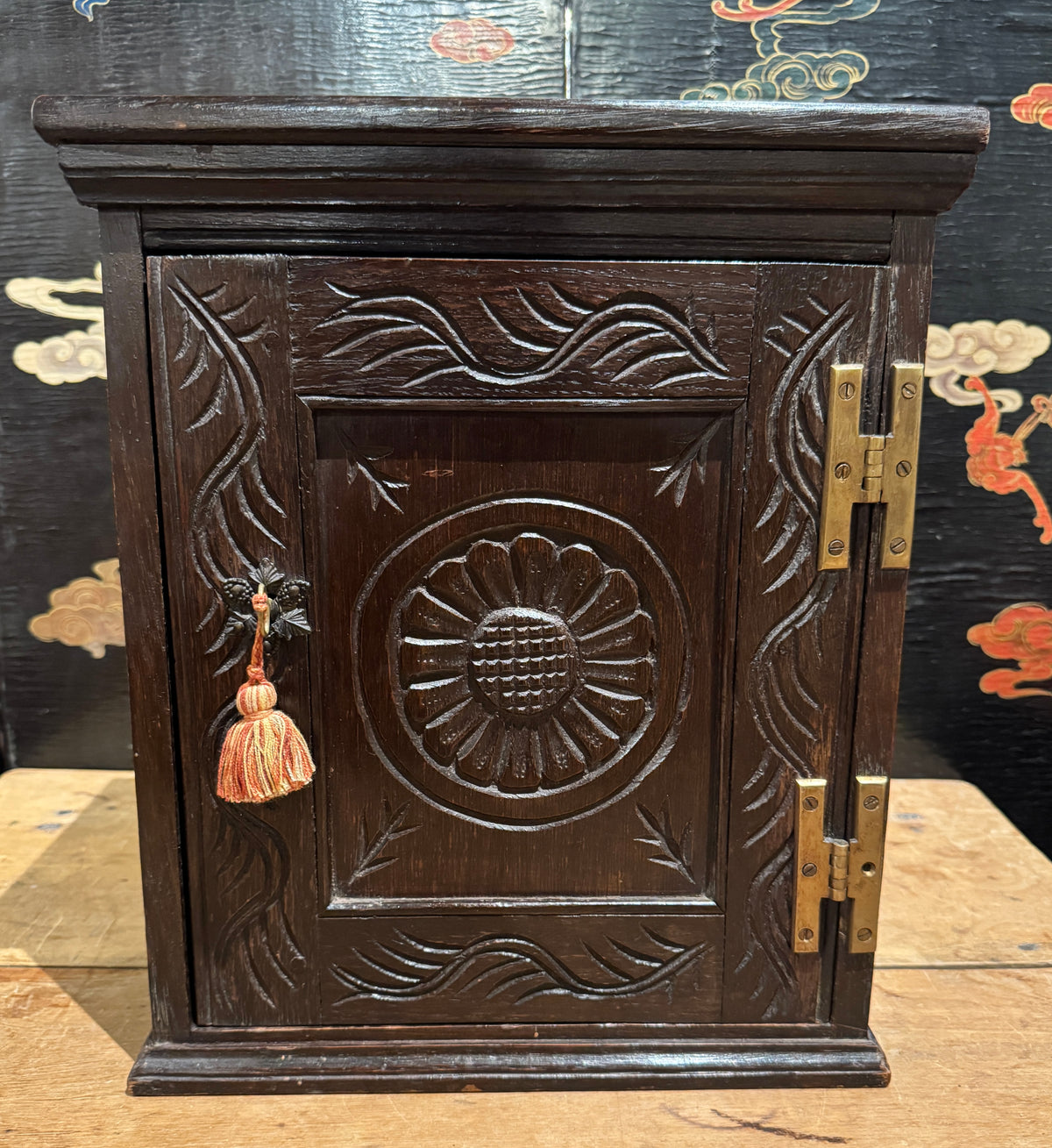 19th Century Jacobean Revival Table Top Valuables Cabinet