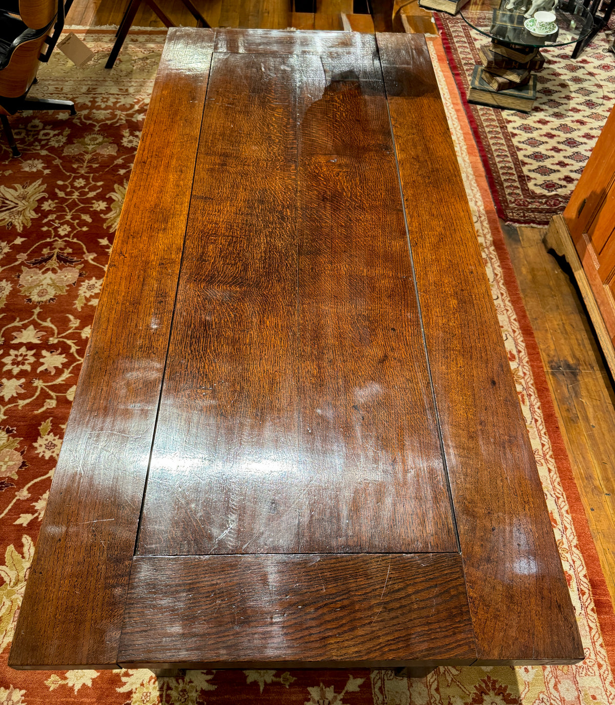 Late 19th Century English Gothic Revival Oak Library Table