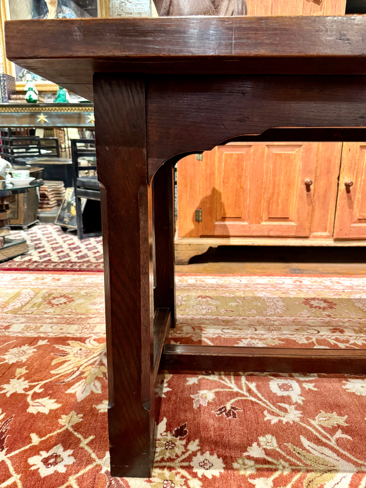 Late 19th Century English Gothic Revival Oak Library Table