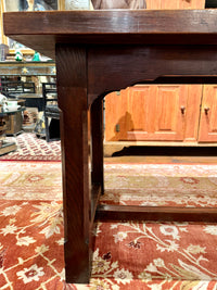 Late 19th Century English Gothic Revival Oak Library Table